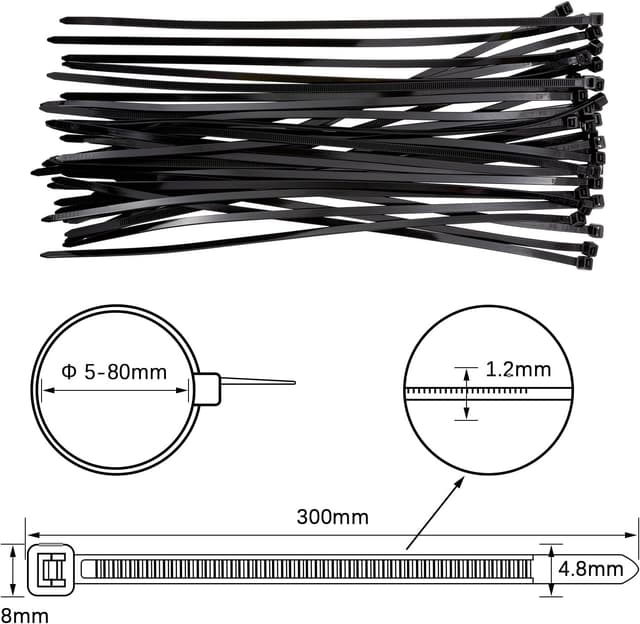 Thumbnail 2 de JelKen 250 Pack Cable Ties 300mm
