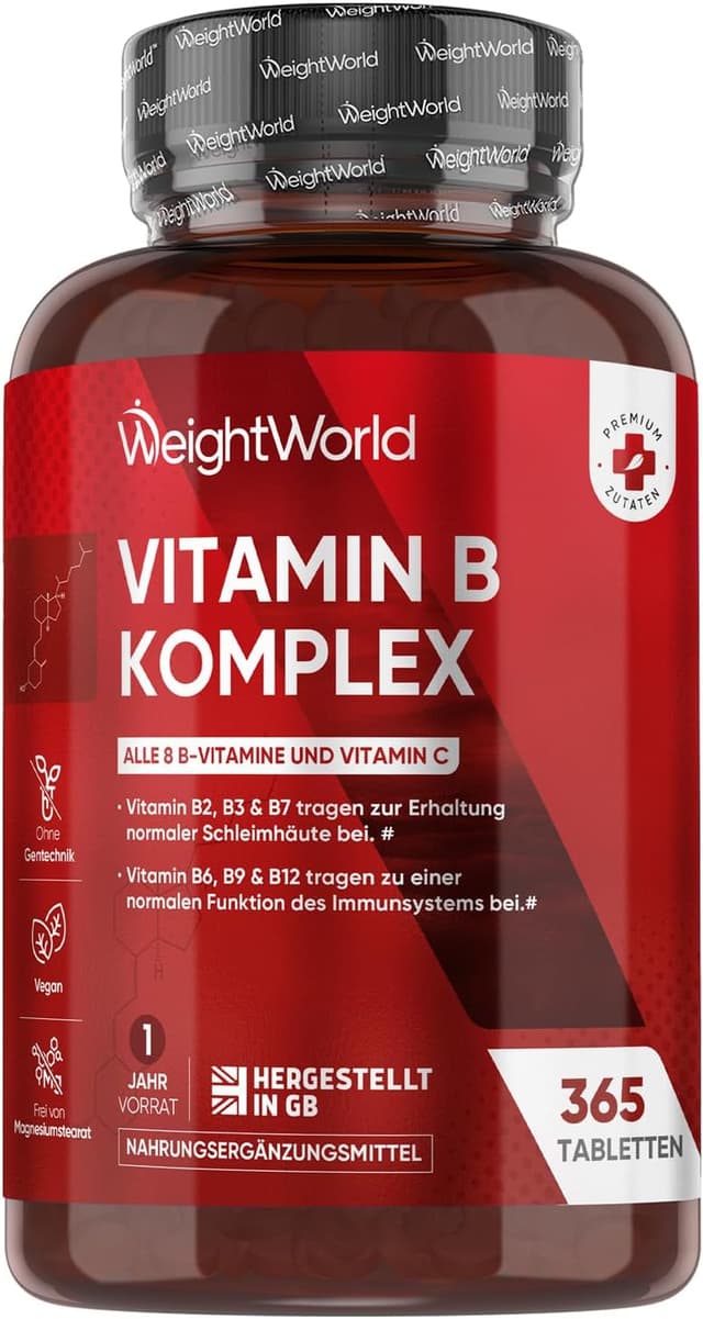 Detalle de WeightWorld Vitamin B Komplex 365 Tabletten đź’Š