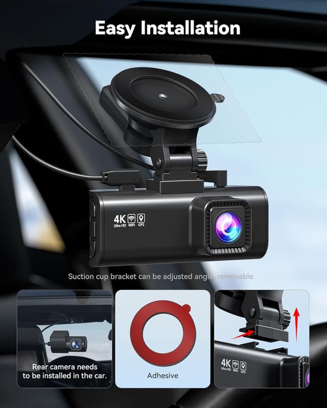 Thumbnail 6 de REDTIGER 4K Dual Channel Dash Cam (Front & Rear) with 5.8GHz Wi‑Fi6, STARVIS 2 Night Vision and 24H Parking Mode