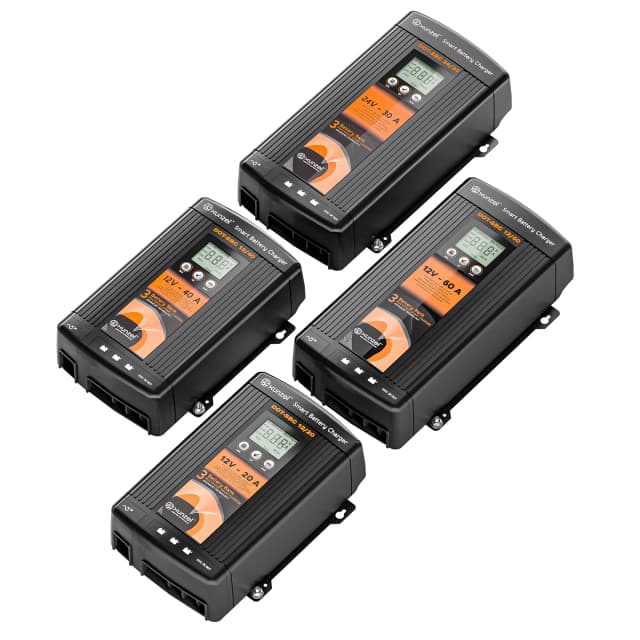 Detalle de Xunzel DOT-SBC 60A cargador de baterías 3 bancos