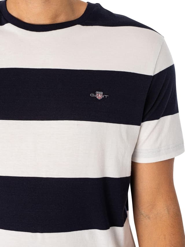 Detalle 2 de GANT Bar Stripe Ss T-Shirt Herren