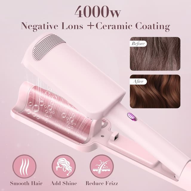 Detalle de AISEELY Boucleur à cheveux 3 têtes 32 mm : grands boucles et ondulations avec 4 températures