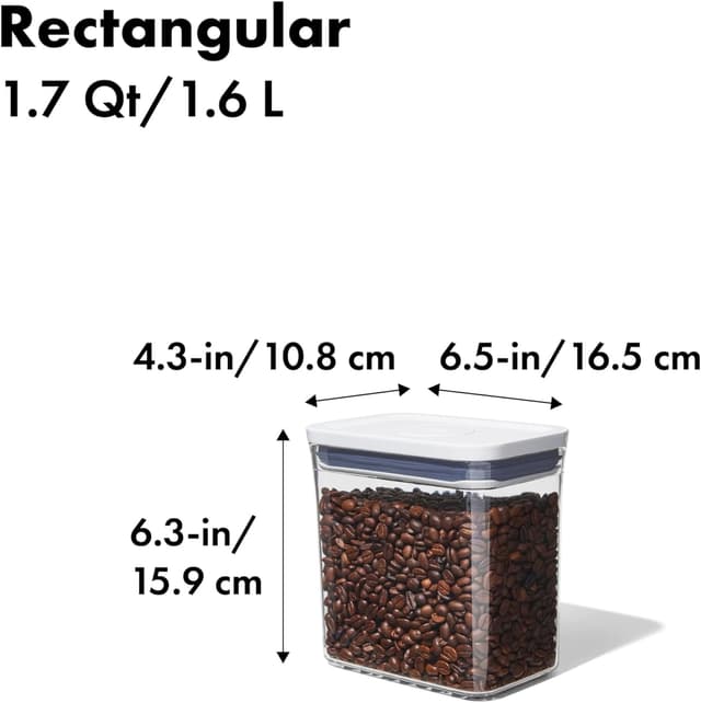 Detalle 2 de Oxo Good Grips Contenedor Rectangular 1.6 L 🍽️ Alimentos y Mascotas