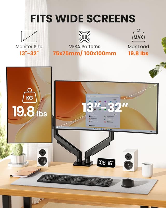 Thumbnail 1 de ErGear Dual Monitor Arm 13–32"