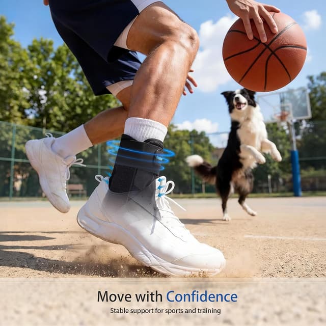 Detalle de SNEINO Lace-Up Ankle Brace (Medium) for Sprained Ankle, Achilles & Tendon Support