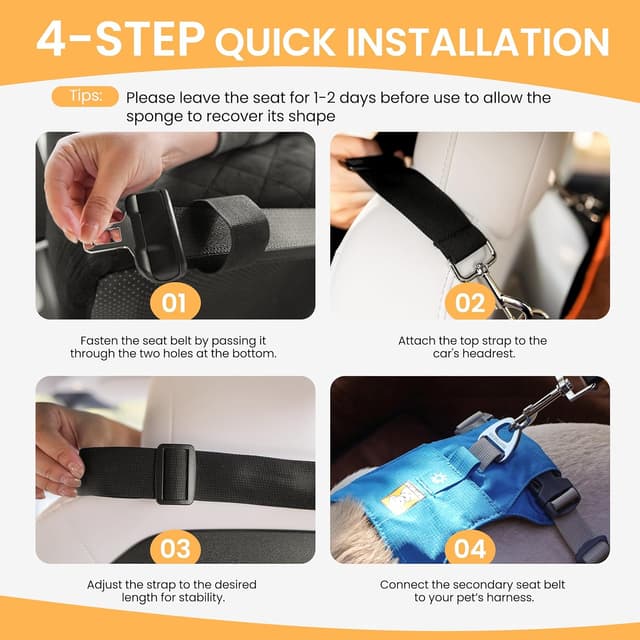 Detalle 2 de HiPetpy Dog Car Seat Booster 15cm for Dogs