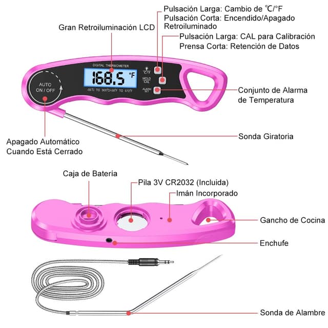 Thumbnail 6 de CIRYCASE Termometro Cocina sonda 102cm