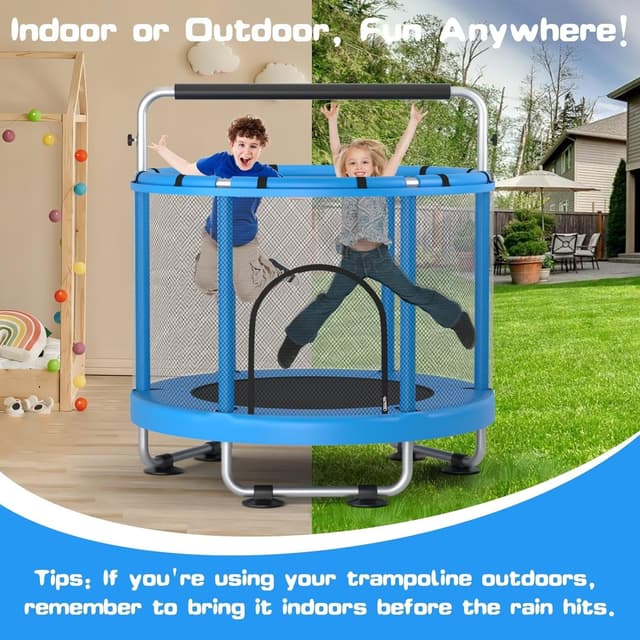 Thumbnail 4 de ZCMHAXJ 55-inch kids trampoline with enclosure 🤸♀
