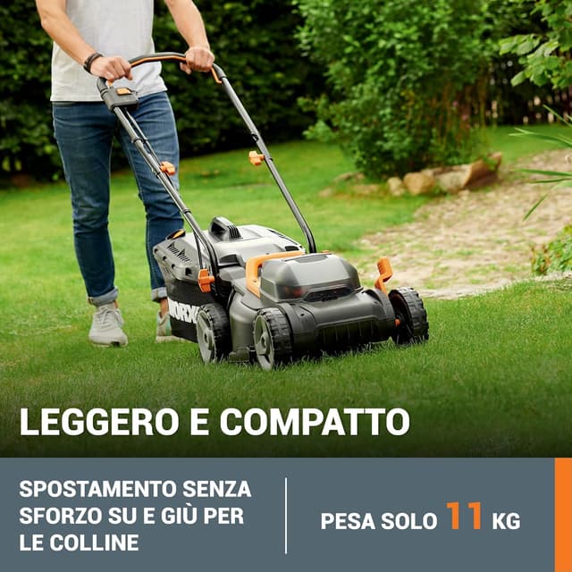 Detalle de WORX WG779E.1 tosaerba a batteria 40V PowerShare da giardino, taglio 34 cm