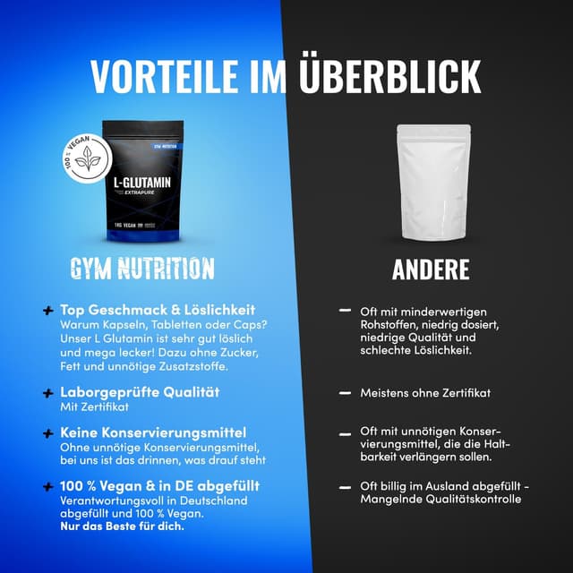 Thumbnail 2 de L-Glutamin Pulver 1000g Hochdosiert