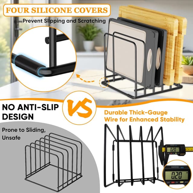 Thumbnail 3 de SAGLAU 5-Slot Cutting Board Organizer 🍽