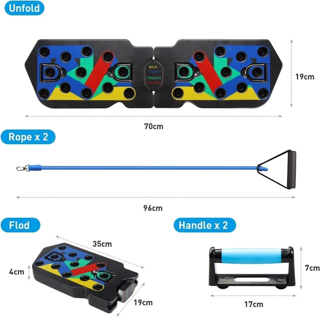 Thumbnail 6 de Daxiongmao 20 in 1 Press Up Board with Resistance Bands