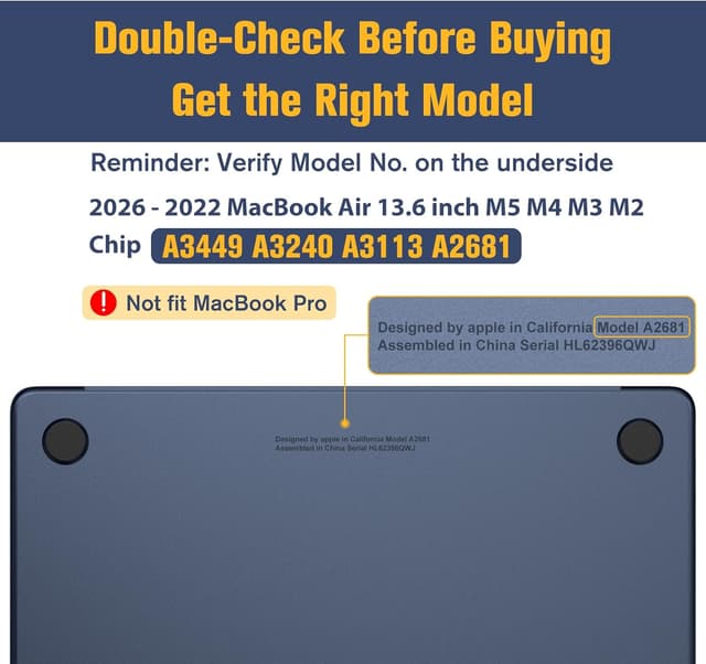 Detalle 2 de Fintie Hülle für MacBook Air 13,6 Zoll