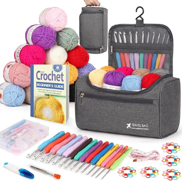 Imagen de Reessy Crochet Kit for Beginners with 15×25g yarn en OfertitasTOP