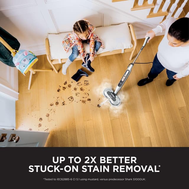 Detalle 2 de Shark Automatic Steam Mop S8201UK with 2 rotating Power Pads and 3 steam settings