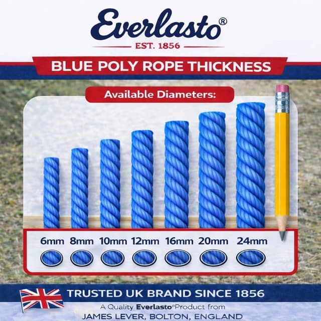 Thumbnail 5 de Everlasto 100M Blue 8mm Polypropylene Rope