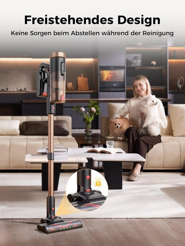 Detalle de Proscenic P11 Ultra kabelloser Akku-Staubsauger mit Touchscreen, GreenEye-Technologie und Anti-Tangle