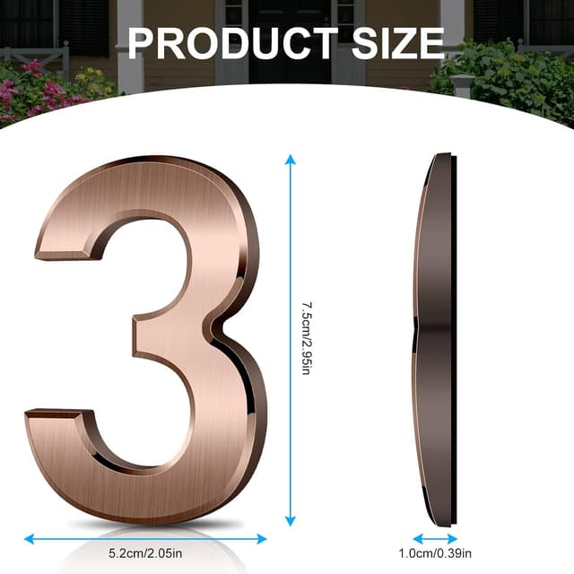 Detalle 2 de Vicloon Numero Civico 7,5 cm Segnale ABS 3D