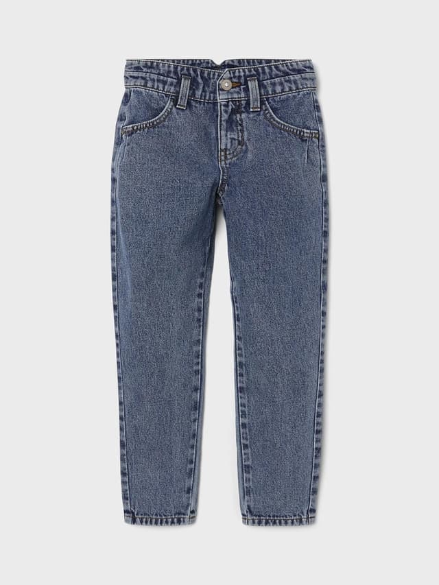 Detalle de Jungen Jogger aus Bio-Baumwolle Name IT Nkmsweat Pant Bru Noos mit verstellbarem Taillenbund