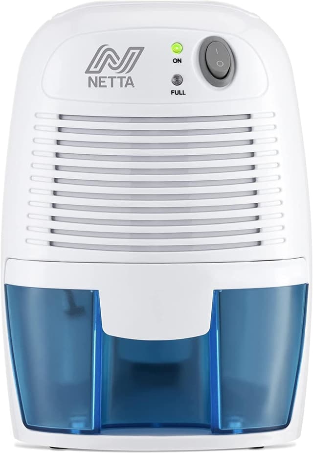 Detalle de NETTA Mini Air Dehumidifier (Blue) – 500ml portable damp & mould dehumidifier for small rooms
