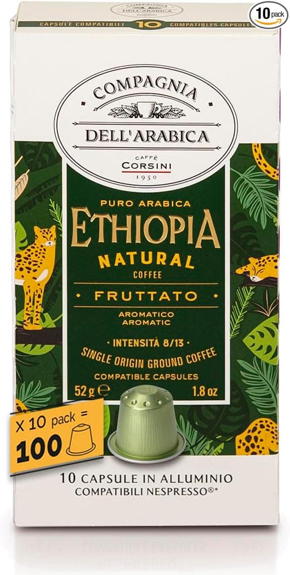 Imagen de Caffè Corsini Etiopía ☕️ 100 Cápsulas Nespresso, 100% Arábica en OfertitasTOP