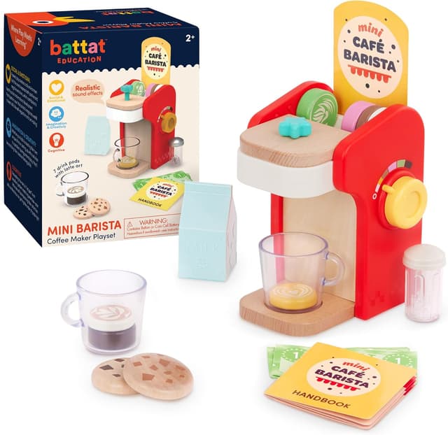 Detalle de Playset barista Mini Barista Battat Education 22 pezzi