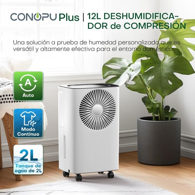 Detalle 2 de CONOPUPlus Deumidificatore portatile 12 L/giorno per casa 🏠