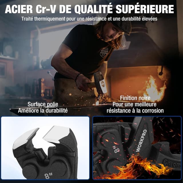 Thumbnail 6 de WORKPRO Tenaille russe 205 mm â pince coupante ergonomique đ