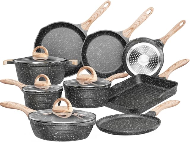 Detalle de JEETEE 23pc Non-Stick Cookware Set