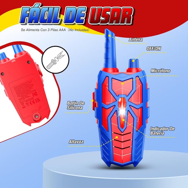 Thumbnail 4 de Toyokid Walkie Talkie niños 1000 ft