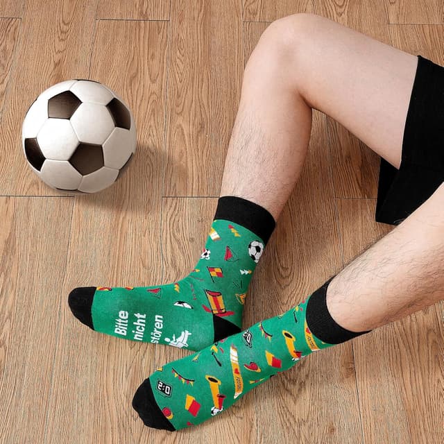Detalle de Effeet Lustige Socken Herren 37–46 – Fußball-Spruch als Geschenk für Männer