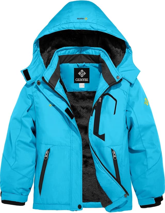 Thumbnail 6 de GEMYSE Girl's Waterproof Ski Jacket with Hood