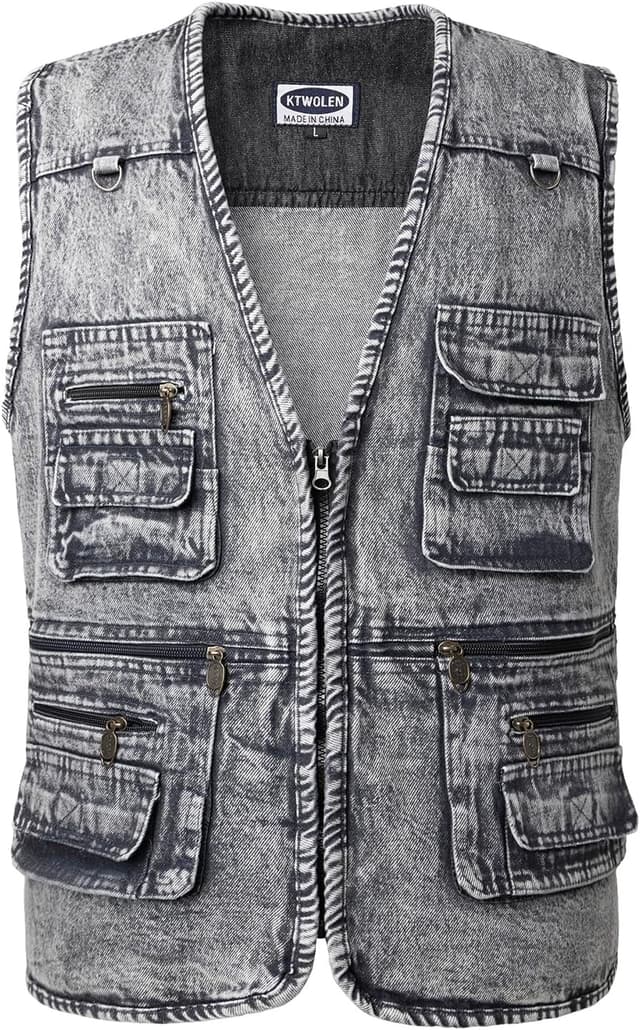 Imagen de KTWOLEN Denim Outdoor Weste Herren en OfertitasTOP