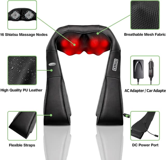 Thumbnail 4 de Neck Massager with Heat 3D Kneading for Neck and Back 👐