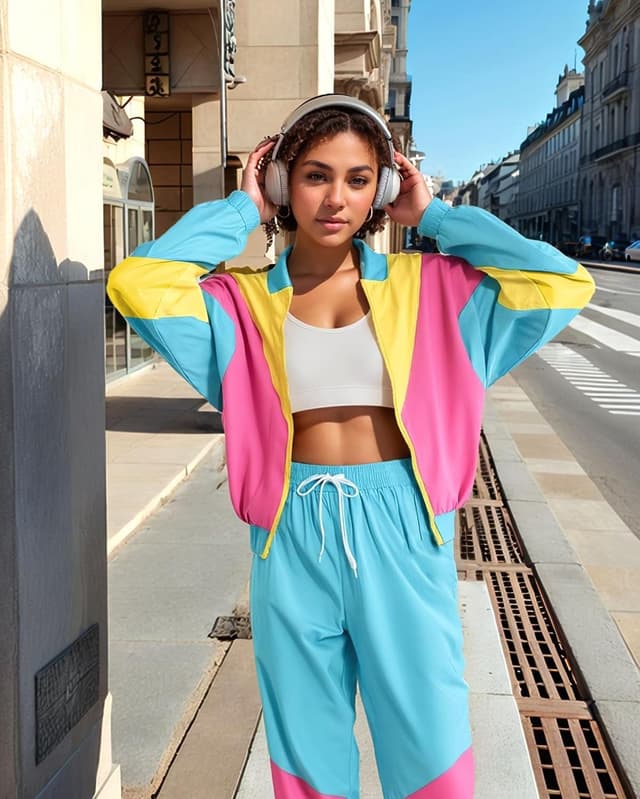 Thumbnail 3 de UOUA Color Block 2-Piece Windbreaker Set