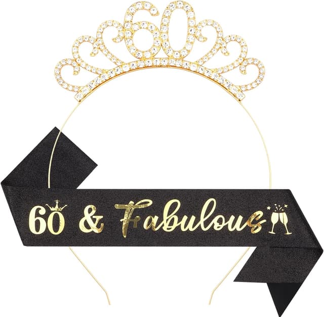 Detalle de Black Gold 60th Birthday Sash 🎀