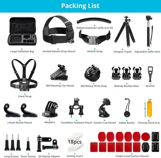 Detalle 2 de AKASO 60 in 1 Accessory Kit for Action Cameras