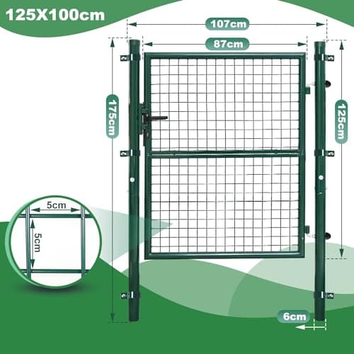 Thumbnail 1 de Ollewiellan Puerta de jardín metálica 125x100 cm