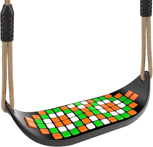 Detalle de SELEWARE Schaukel Outdoor Kinder Schaukelsitz – höhenverstellbares Schaukelbrett mit rutschfestem Kunststoff und verstellbarem Seil