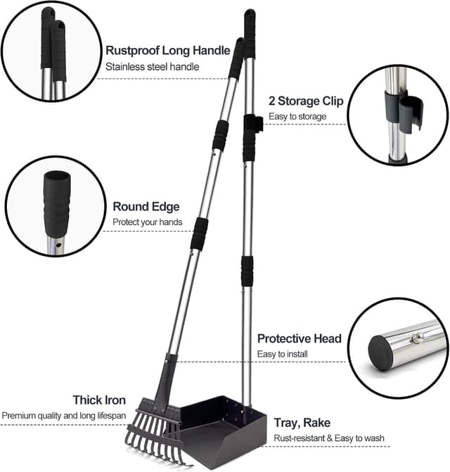 Detalle de Niubya Dog Pooper Scooper 96cm adjustable
