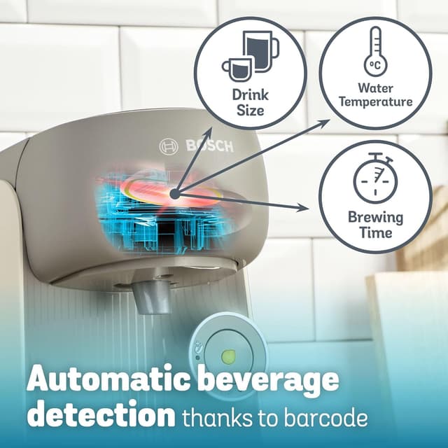 Detalle 2 de Tassimo by Bosch Finesse Friendly Pod Coffee Machine Cream TAS167PGB with INTELLIBREW and IntensityBoost