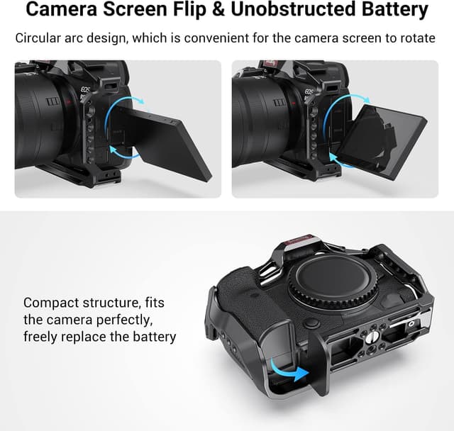 Detalle de SMALLRIG Cage 2982B für Canon EOS R5, R5C und R6 (R5/R6/R5C Cage)