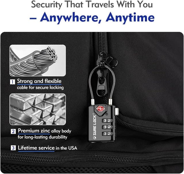 Thumbnail 3 de SURE LOCK TSA Travel Luggage Locks – 2 pack ⚙