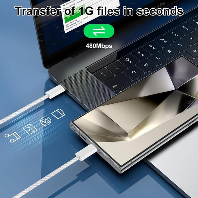 Thumbnail 3 de NIBIKIA USB C Kabel 100W 2M – 2 Stück