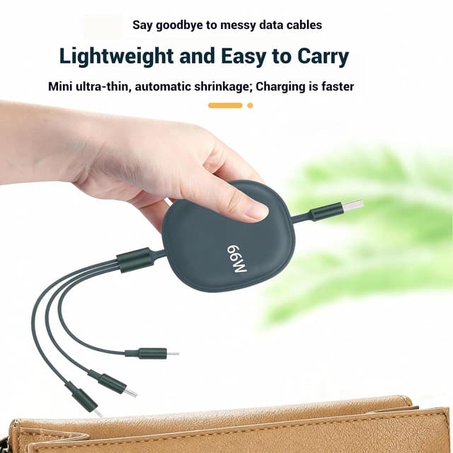 Thumbnail 6 de Multi Charger Cable 66W 3‑in‑1 retractable 1.2m