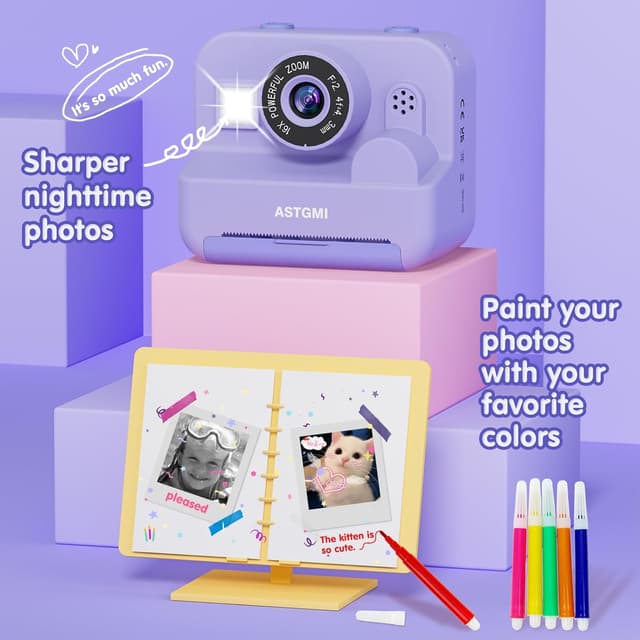 Thumbnail 3 de ASTGMI Kids Instant Print Selfie Camera