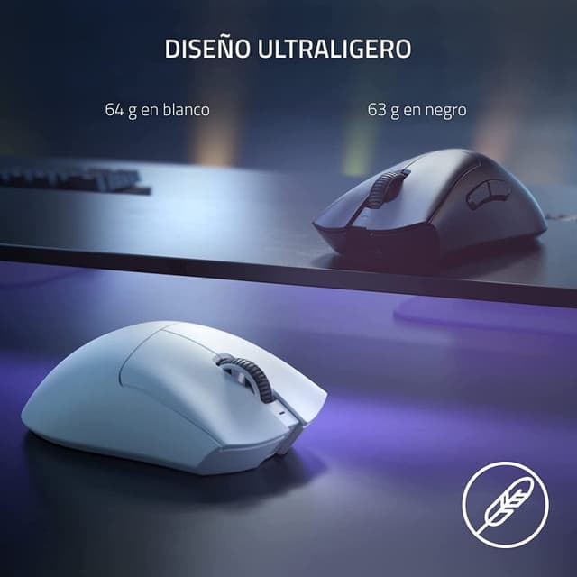 Detalle 2 de Razer DeathAdder V3 Pro — ratón gaming 30.000 DPI 🖱