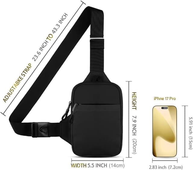 Thumbnail 5 de Simptech Mini Crossbody Sling Bag Dual Pocket for Travel