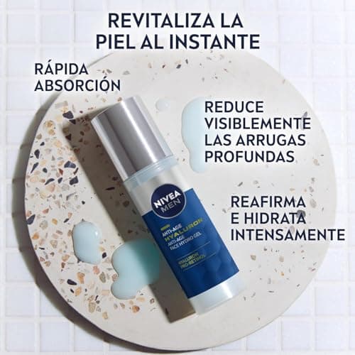 Detalle 2 de NIVEA MEN Hyaluron Gel Facial Antiedad: gel hidratante con ácido hialurónico para hombre (50 ml)