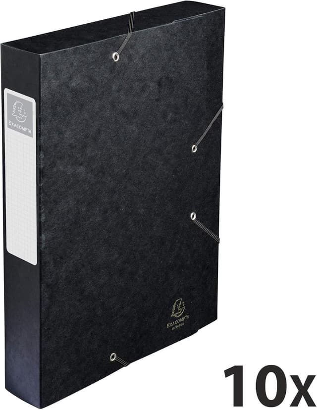 Detalle 2 de Exacompta Cartobox Caja de cartón 24x32 cm 10 uds negra